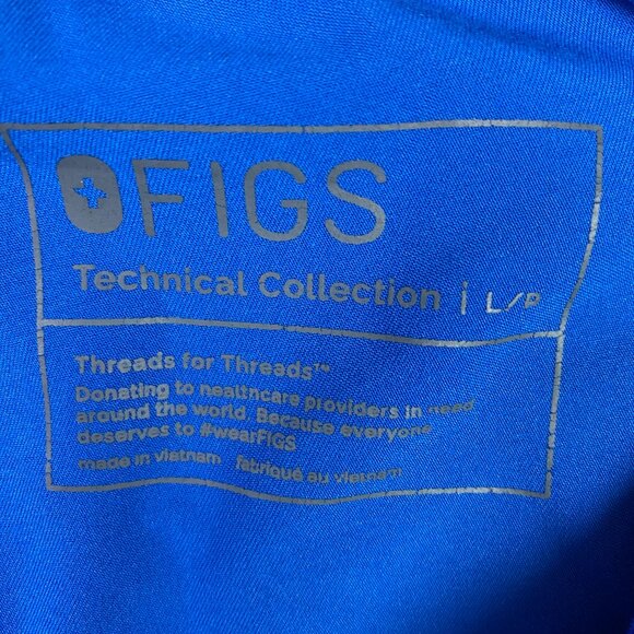 Figs Livingston Scrub Pants Womens Large Petite Blue Technical Collection LP - Picture 6 of 11